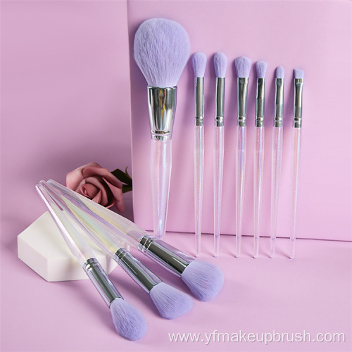 Crystal Glitter 10 Pc Purple Makeup Brush Set